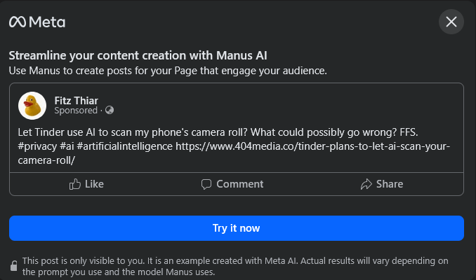 Meta Manus AI doesn't get irony